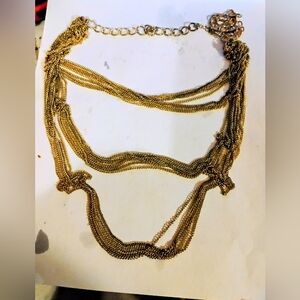 Goldtone  multi strand 3 layer Necklace